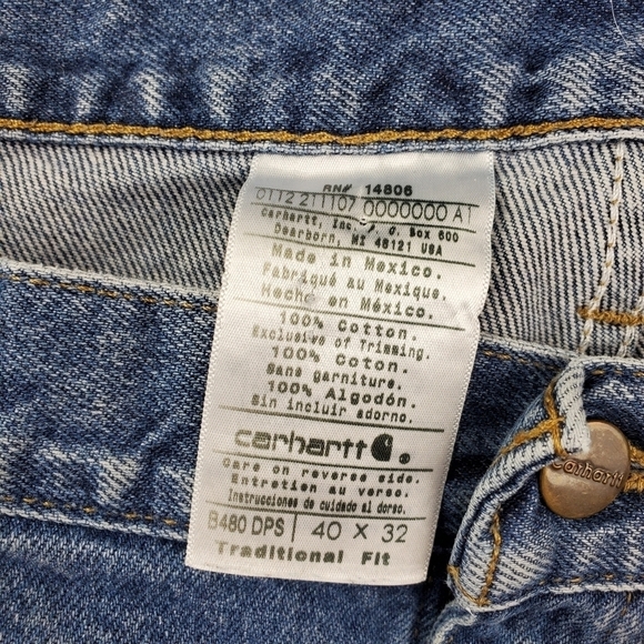 Carhartt Denim Traditional Fit Jeans Men 40 x 32 - Picture 2 of 4